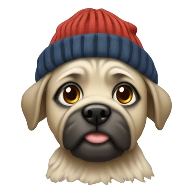 Realistic Mops wearing a beanie sticker