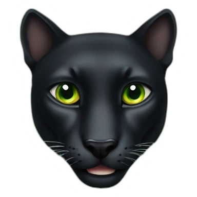 Animal pantera negra con ojos verdes sticker