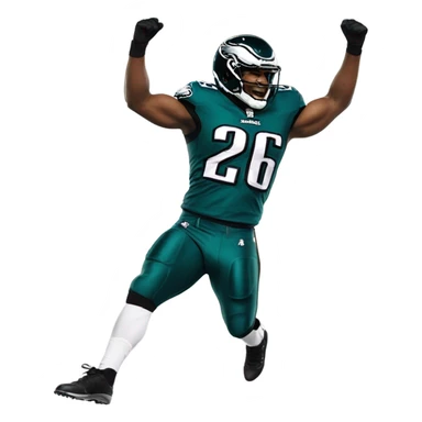 Philadelphia Eagles #26 celebration  sticker