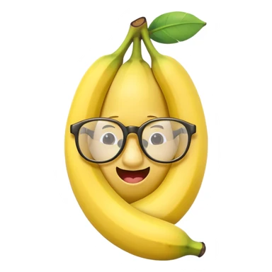 banana with glasses sticker