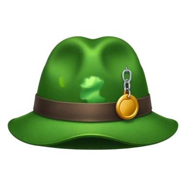 Green hat, Lost & Found Object. sticker