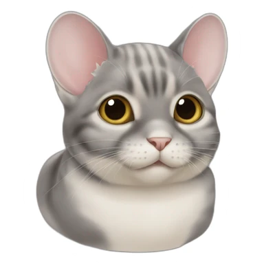 Cat British chinchilla gold sticker