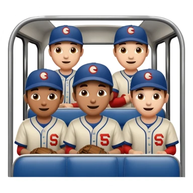 autobus de equipo llevando a egnte de basebal  sticker