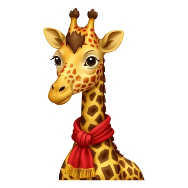 Giraffe with red Scarves sticker