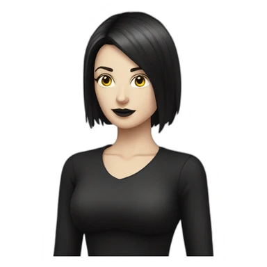 Caucasian-Mum-woman-goth-standing sticker