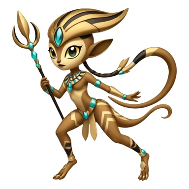  Egyptian Tribal Exotic Colorful Tropical Meloetta-Venom-Heliolisk-Helioptile-fusion, full body, tribal markings  sticker