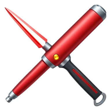 red lazer knife sticker