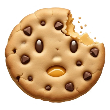 curious cookie with a bite taken out sticker