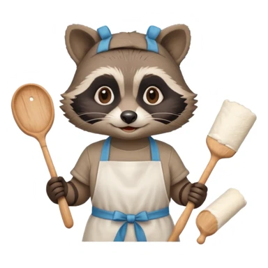 baker raccoon sticker