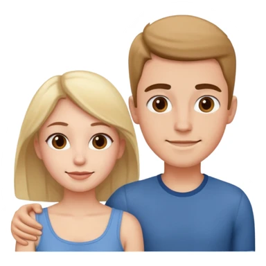 two people in dialogue, chest up, friendly expressions sticker