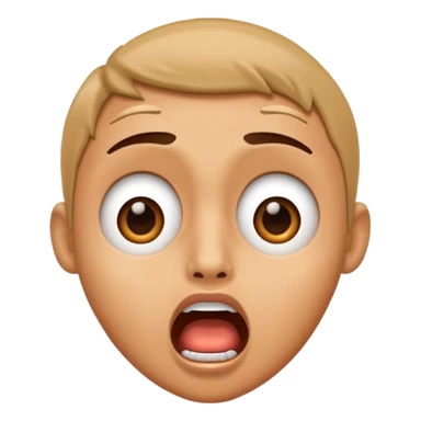 Shocked face sticker