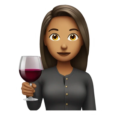 Me with glass of wine sticker