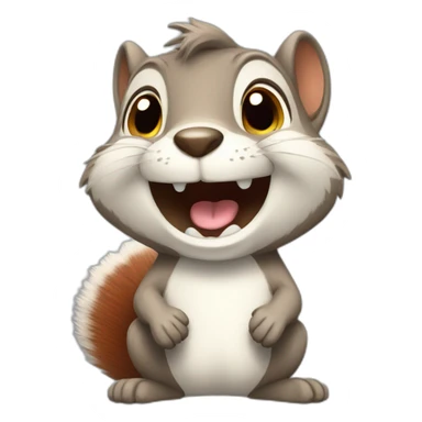 cheerful squirrel sticker