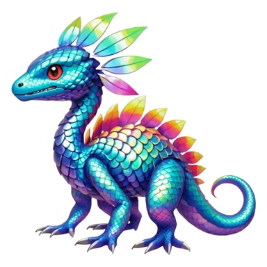 Shiny Exotic Tropical Pokémon-Fakémon-hybrid-creature (full body) sticker