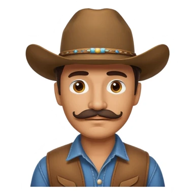 Cara de un vaquero guapo sticker