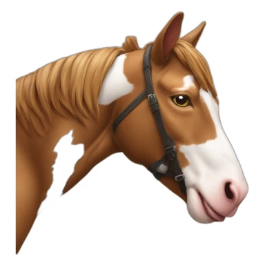 Je veux un coq sur un chat sur un chien sur un cheval sticker
