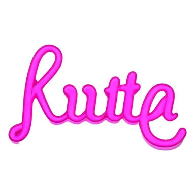 Pink neon sign with the word Kvitka sticker