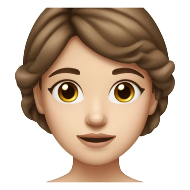 Girl with brown hair and blue eyes doing skincare with moisturizer on her cheeks sticker