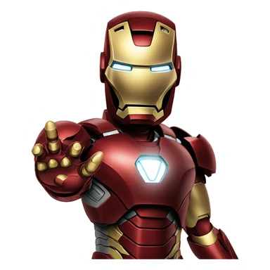 iron man showing refusal with his thumb sticker