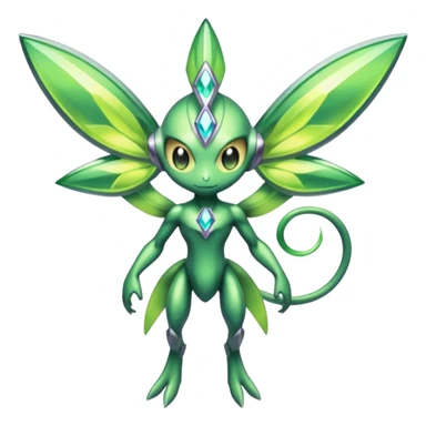 Shiny Aural Keldeon-Celebi-Genesect-Fakémon-fusion (full body) sticker