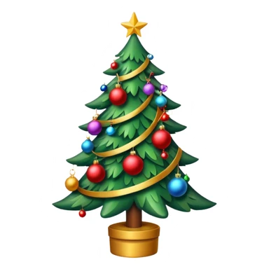 Decorating Christmas tree sticker