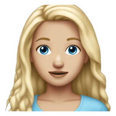 the girl with long blonde hair and sky blue eyes  sticker