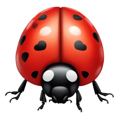 Ladybird with hearts sticker