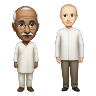 if gandhi changed his gender and had a baby with putin sticker