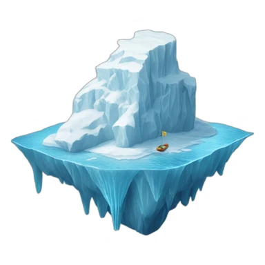 iceberg and rite on it ice romania sticker