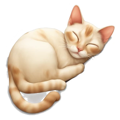a flame point Siamese ￼ cat sleeping sticker