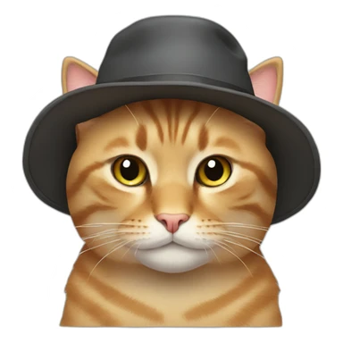 cat with 3 hats sticker