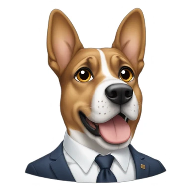 Macron qui fé un tiéque un un chien sticker