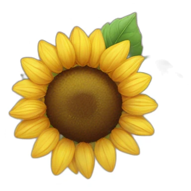 sunflower flower with love sticker