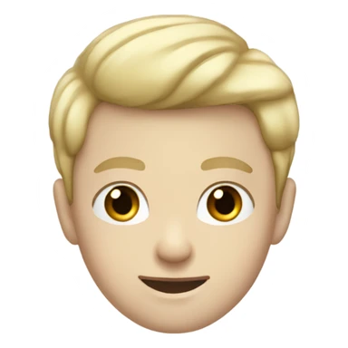 blonde boy in white shirt blue eyes  sticker