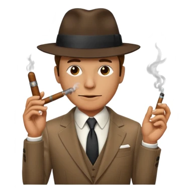 a spy smoking a cigar sticker