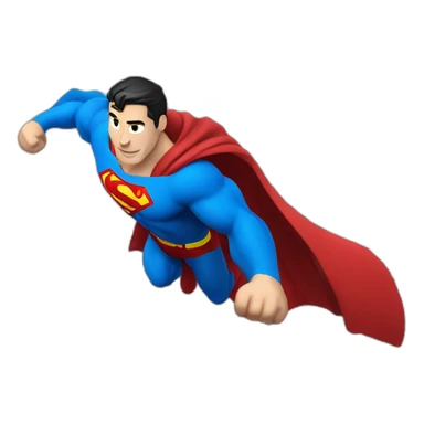 Superman flying fast over puebla city  sticker