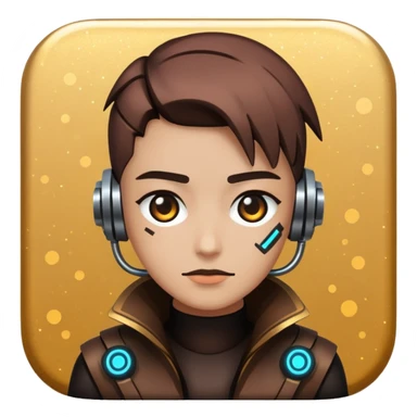 glitter cheap brown cyberpunk sticker