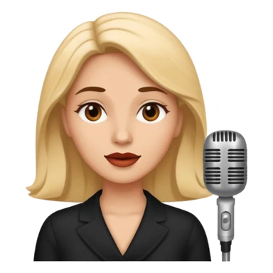 She has a very deep contralto voice sticker