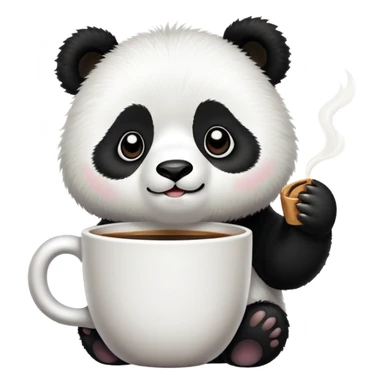 Panda drinking karak chai sticker