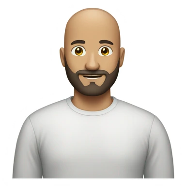 bald bearded man indoors sticker