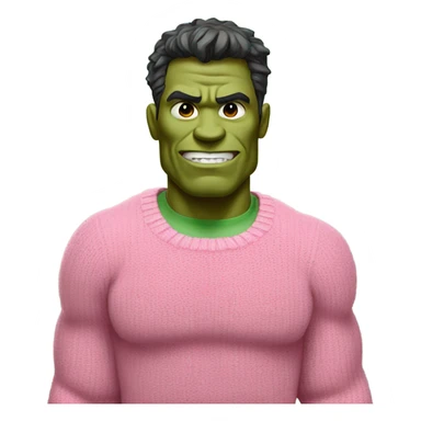 pink sweater on hulk sticker