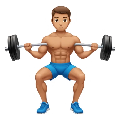person doing leg workout with weights sticker