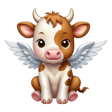 Baby cow with wings  sticker