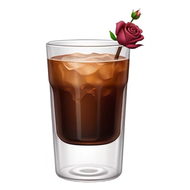 Cold brew coffee with rose mini small size sticker