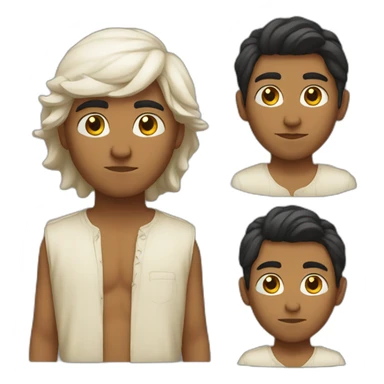 half indian half white boy sticker