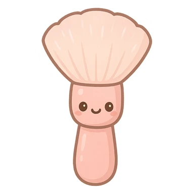 pink makeup brush, cute sticker