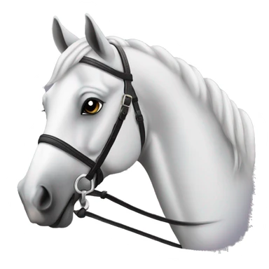 A grey dressage horse sticker