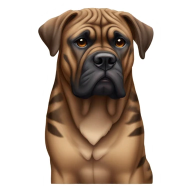 brown eyed brindle bull mastiff sticker