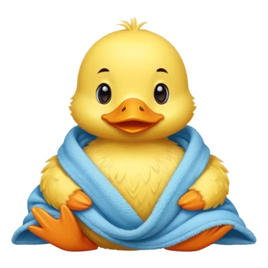 Cute duck with blanket sticker