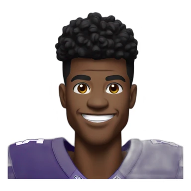 lamar jackson with big sly grin sticker